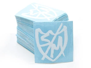 S&M BMX Sharpie Shield Sticker Pack White Medium - Picture 1 of 1