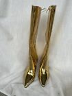 Knee High Gold Metalic Boots Size 8 1/2