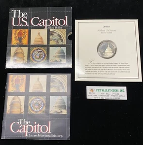 1994-S PROOF CAPITOL BUILDING COMMEMORATIVE SILVER DOLLAR COIN IN MINT PACKAGING - Picture 1 of 6