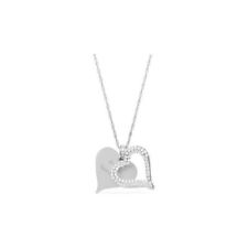 Things Remembered Silver Heart Brushed Swing Necklace