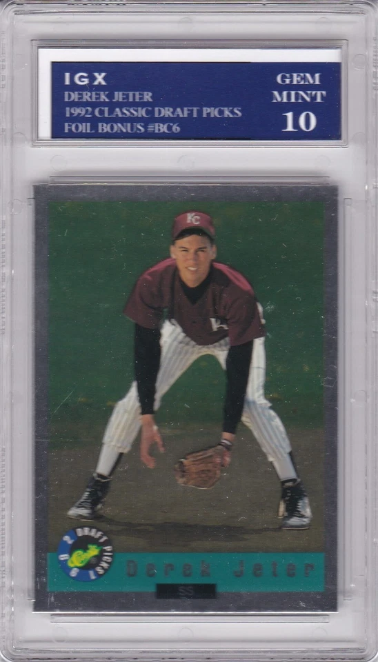 Tarjeta de novato Derek Jeter 1992 selecciones del draft lámina rara $$ RC Yankees ¡JOYA COMO NUEVA 10! Foto 1 de 1