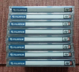 (8) FUJIFILM ZIP IBM FORMATTED 100 MB DISKS NEW SEALED - Afbeelding 1 van 3
