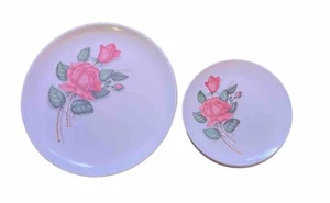 Lote De Colección De 5 Platos Grandes 4 Pequeñas Flores De Plástico - Imagen 1 de 4