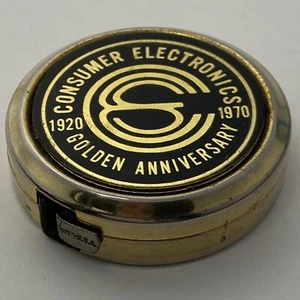Cinta métrica promocional vintage 1970 CONSUMER ELECTRONICS GOLDEN ANNIVERSERY “HIT” - Imagen 1 de 8