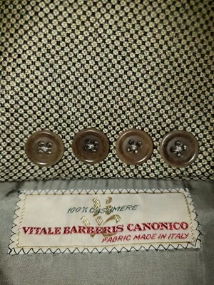 VITALE BARBERIS CANONICO Blazer Hombre 40R Beige Abrigo Deportivo De Colección Entrevista Usado en Excelente Condición Foto 1 de 4