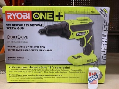RYOBI CANADA 18V Brushless Cordless Drywall Screw Gun (Tool Only) - Image 1 of 4