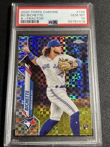 2020 Topps Chrome Bo Bichette #150 X-Fractor RC PSA 10 GEM MINT Blue Jays E4 - Picture 1 of 2