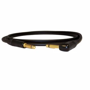 Mogami #2524 Neutrik RA to Straight Black/Gold 30 Ft. Guitar/Instrument Cable - Picture 1 of 2