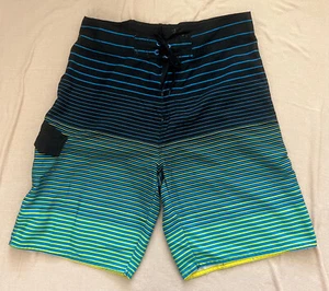 Burnside Mens Board Short- Blue Pattern- Size 32- 0770 - Picture 1 of 3
