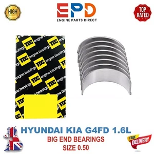G4FD G4FC 1.6L DIESEL HYUNDAI KIA CEED CARENS ACCENT CONROD BEARING SET 0.50 TDC - Picture 1 of 7