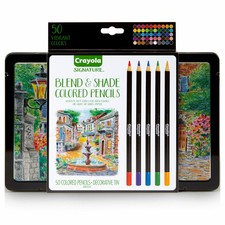 Crayola 50 Blend & Shade Pencils - Artists Premium Pencils in decorative tin