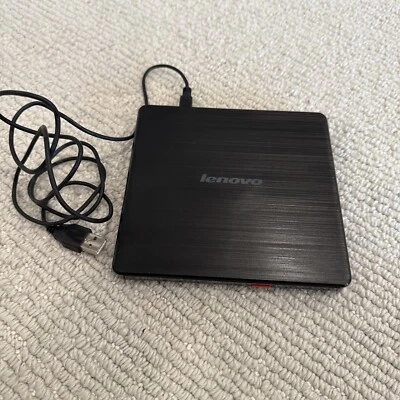 Grabadora de DVD portátil USB externa Lenovo - negra GP60NB50 Foto 1 de 4