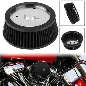 Black Premium Reusable Air Filter for Harley Softail Dyna FXDL Stage 1 Twin Cam - Picture 1 of 12