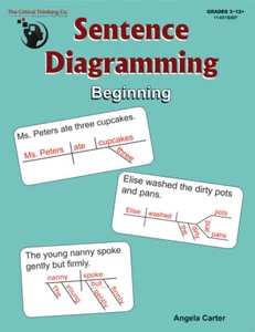 Sentence Diagramming Beginning Workbook - Learn Sentence Structure for Grades 3+ - Picture 1 of 6