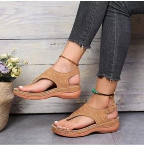Women Soft Cushion Thong Sandals Flip Flop Outdoor Walking Beach Summer Shoes - Picture 1 of 6