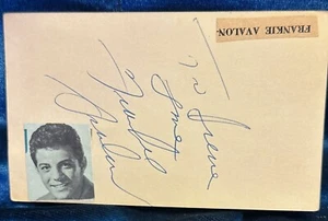 ๐ Frankie Avalon Signed Autographed 3x5 Index Card Grease ๐ - Picture 1 of 2