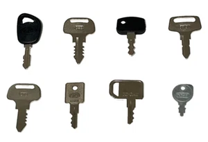 OEM Quality 8 Ignition Key Set for Landscaping Equipment John Deere Kubota NG100 - Picture 1 of 8