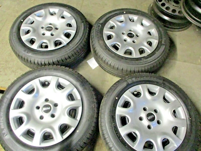 4 Original MINI Sommer Kompletträder 175/65 R15 Stahlfelge RDKS Radblende NEUWER - Bild 1 von 4