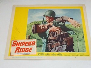 Sniper's Ridge Lobby Card Jack Ging and Stanley Clements 1961 No.44/61