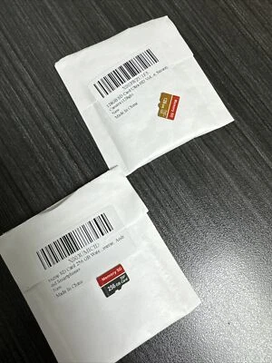 Bundle Of 2 Sd Cards  128+256 Gb Waterproof  For Camera Drone Mobile Phone Etc - Image 1 of 4