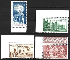 IVORY COAST (FRENCH) 1942 IMPERIAL FORTNIGHT / CHILD WELFARE AIR MAIL MINT - Picture 1 of 1