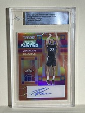 JERMAINE SAMUELS 2023 Leaf Vivid INSIDE PAINTING Rare Prismatic ORANGE AUTO 1/1