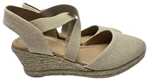 Sandalia de cuña alpargata Easy Spirit Meza para mujer, dorada 710, EE. UU. 9,5 W - Imagen 1 de 8