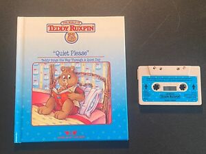 Hardcover Teddy Ruxpin Quiet Please Tape & Book Vintage 1986 MINT!