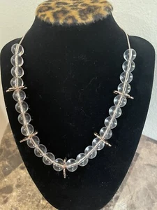 inspire NEW YORK Floral Necklace 18" Rose Gold Costume Jewelry NWT $26 - Bild 1 von 6