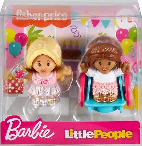 Fisher-Price Little People Barbie Party 2 Character Figure Pack HGP69 - Picture 1 of 2