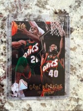 1996-97 NBA FLEER INSERT GAMEBREAKERS CARD SONICS GARY PAYTON SHAWN KEMP #14