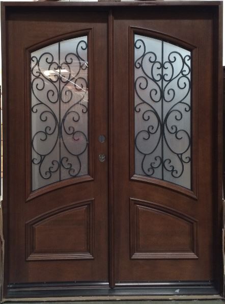 MA300 - MAHOGANY 3 PANEL SQUARE TOP INTERIOR DOOR (1-3/4)