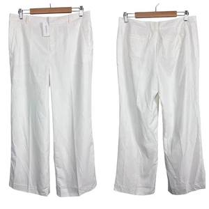 Neu mit Etikett Banana Republic 12S Damenhose weites Bein Hose Karriere Modal minimalistisch - Bild 1 von 13