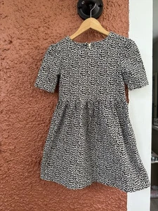 GAP Kids Tan and Brown Cheetah Print Corduroy Holiday Dress Girl's Size Small - Picture 1 of 5