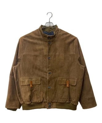 BROOKS BROTHERS Leather blouson Size: XXL Men Brown - Image 1 of 4