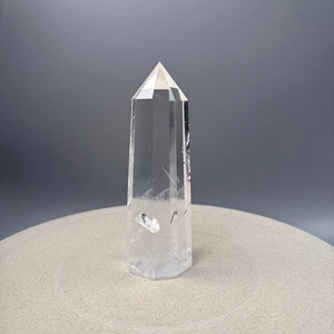 5.4" Natural Clear Quartz Rock Crystal 8 sides Point Healing Crystal Reiki Tower - Picture 1 of 10
