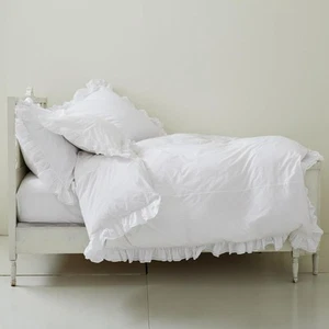 RACHEL ASHWELL COUTURE Liliput weiß Doppel Rüschen KÖNIG BETTDECKE SHABBY CHIC - Bild 1 von 3