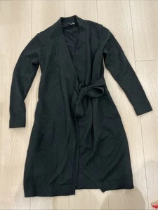 Banana Republic Wrap Sweater Long Sleeve Dress Black Women Size M Petite - Picture 1 of 3
