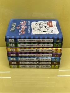 Diary Of A Wimpy Kid Books #2-8 Kid’s Chapter Book Lot Of 7 Hardcover Books - Picture 1 of 4