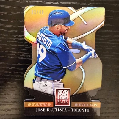 Jose Bautista 2014 Donruss #55 Elite Gold Status troquelado #/49 Toronto Blue Jays Foto 1 de 2