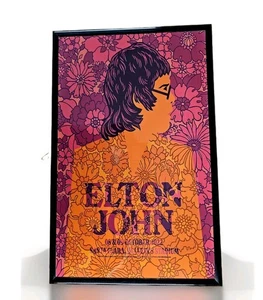 ELTON John 2022 Santa Clara Framed Concert Poster - Picture 1 of 2