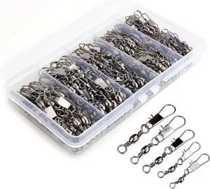200PCS Barrel Snap Swivel Fishing Accessories, Premium Fishing Gear Equipment - Picture 1 of 5