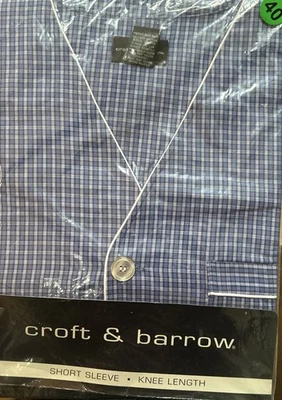 Croft & Barrow Pj Top Med. Pin a rayas azules Foto 1 de 3