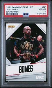 PSA 8 2021 Panini Instant UFC #N6 Jon Jones Nicknames - Bild 1 von 2