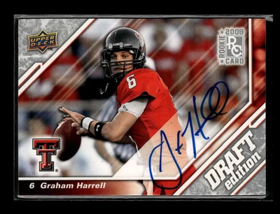 Graham Harrell 2009 Upper Deck Draft Edition Autographs #18 Auto - Image 1 of 2