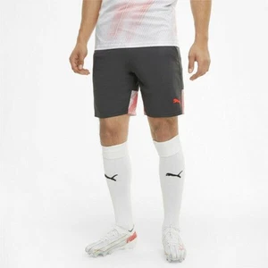 PUMA IndividualCUP Men's Shorts in Asphalt Grey/Red Blast-XL - Picture 1 of 3