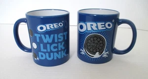 Oreo Cookie Twist Lick Dunk Mug Blue Ceramic  - Lot Of 2 - Picture 1 of 6
