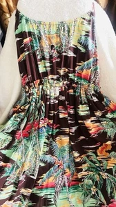 Ralph Lauren Sun Halter Mini Dress Surfing Beach Hawaiian Tropical Juniors Sz 16 - Picture 1 of 17