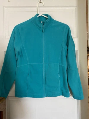 Womans Exertek Soft Fleece Jacket Aqua Turquoise Blue Size Small - Image 1 of 4