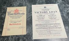 RARE CANADA THIRD VICTORY LOAN APPLICATION AND  CERTIFICATE | EX COND.  